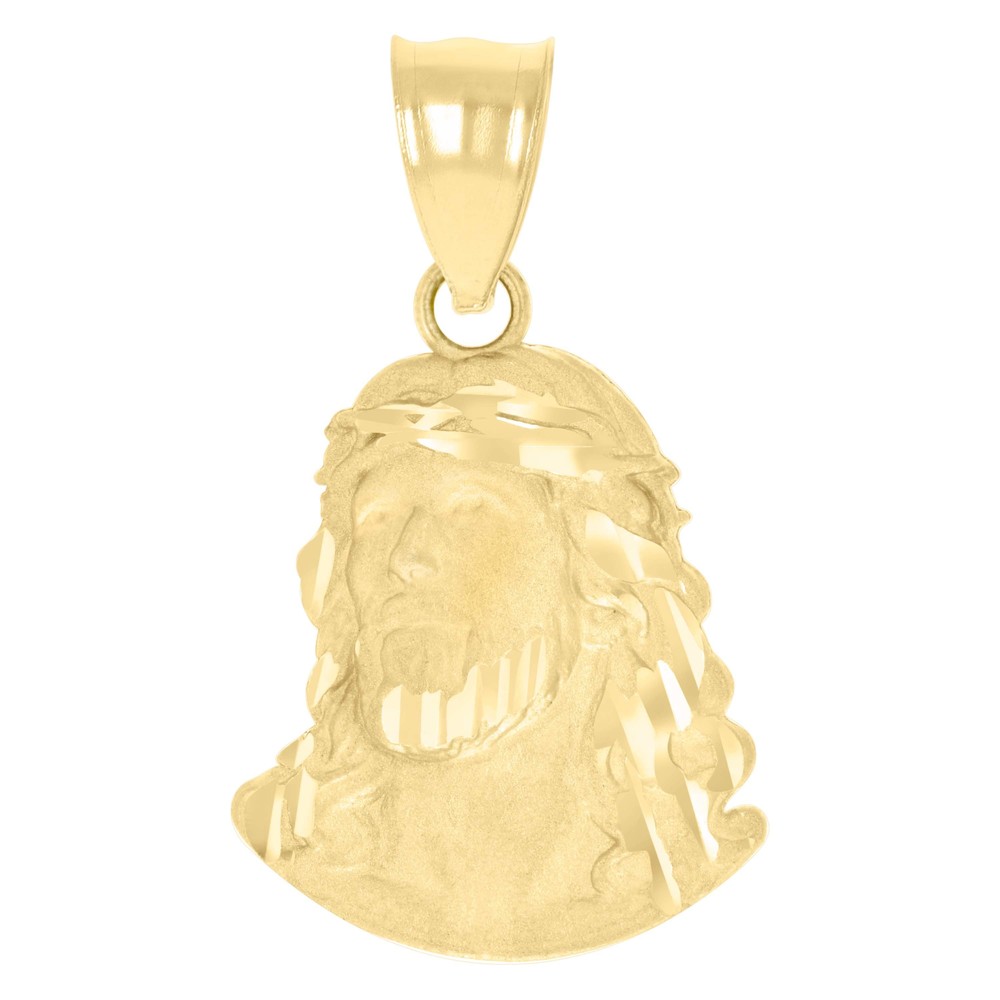 10kt 10k Yellow Gold Mens Jesus Religious Charm Pendant